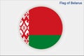 High detailed flag of Belarus. National Belarus flag. Europe. 3D illustration