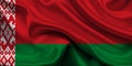 High detailed flag of Belarus. National Belarus flag. Europe. 3D illustration