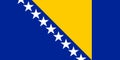 High detailed flag of Bosnia and Herzegovina. National Bosnia and Herzegovina flag. Europe. 3D illustration Royalty Free Stock Photo