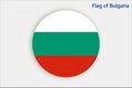 High detailed flag of Bulgaria. National Bulgaria flag. Europe. 3D illustration