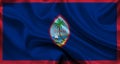 High detailed flag of Guam. National Guam flag. Oceania. 3D illustration