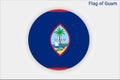 High detailed flag of Guam. National Guam flag. Oceania. 3D illustration