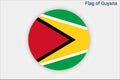 High detailed flag of Guyana. National Guyana flag. South America. 3D illustration Royalty Free Stock Photo