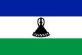 High detailed flag of Lesotho. National Lesotho flag. Africa. 3D illustration