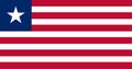 High detailed flag of Liberia. National Liberia flag. Africa. 3D illustration