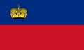 High detailed flag of Liechtenstein. National Liechtenstein flag. Europe. 3D illustration
