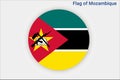 High detailed flag of Mozambique. National Mozambique flag. Africa. 3D illustration Royalty Free Stock Photo