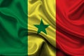 High detailed flag of Senegal. National Senegal flag. Africa. 3D illustration