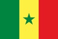 High detailed flag of Senegal. National Senegal flag. Africa. 3D illustration