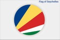 High detailed flag of Seychelles. National Seychelles flag. Africa. 3D illustration