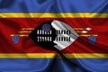 High detailed flag of Swaziland. National Swaziland flag. Africa. 3D illustration