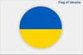 High detailed flag of Ukraine. National Ukraine flag. Europe. 3D illustration Royalty Free Stock Photo