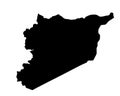 High detailed map Syria. Middle east country of Asia. Royalty Free Stock Photo