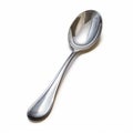 High Detailed Silver Spoon On White Background