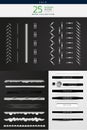 High detailed stitches and dividers set Royalty Free Stock Photo
