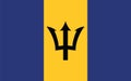 High detailed vector flag of Barbados