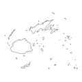 High detailed vector map - Fiji