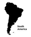 High detailed vector map - South America Royalty Free Stock Photo