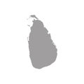 High detailed vector map of Sri Lanka with navigation pins