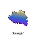 High detailed vector map of Sulingen modern outline, Logo Vector Design. Abstract, designs concept, logo, logotype element for Royalty Free Stock Photo