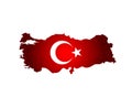 High detailed vector map turkey. Royalty Free Stock Photo