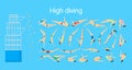 High diving set. Royalty Free Stock Photo