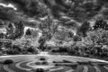Labrynth and storm at a park Royalty Free Stock Photo