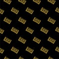 High Dynamic Range Imaging HDR icon pattern seamless isolated on black background