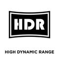 High Dynamic Range Imaging icon vector isolated on white background, logo concept of High Dynamic Range Imaging sign on