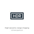 High dynamic range imaging icon vector. Trendy flat high dynamic range imaging icon from ultimate glyphicons collection isolated