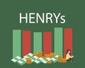 High earners, not rich yet HENRYs vector Royalty Free Stock Photo