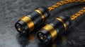 Luxury Audio Cable Connectors Royalty Free Stock Photo