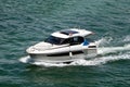 High-End Cabin Cruiser on Biscayne Bay Royalty Free Stock Photo