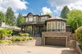 High end family home with rotunda above double garage Royalty Free Stock Photo