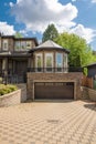 High end family home with rotunda above double garage Royalty Free Stock Photo