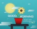 A High-end Good morning E-card illustration