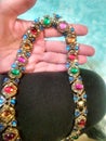 Vintage Very High End Heavy Brass or Copper with Gold Overlay Ethnic Necklace