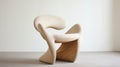 High End Large Modern Comfy Fixed Dining Chair In Light Beige