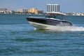 Upscale Motorboat on the Florida Intra-Coastal Waterway Royalty Free Stock Photo