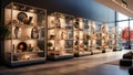 A high-end pet boutique with a glass wall HD glass wall mockup 1920 * 1080 background