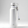 A high-end plain white fashionable flask isolated against a plain white backdrop Royalty Free Stock Photo