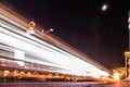 High energy electric long exposure of las vegas city streets at night