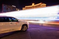 High energy electric long exposure of las vegas city streets at night