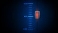 High Energy level concept - Efficiency level control button on high position. vector illustration