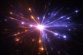 High-energy particles explosion