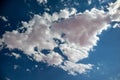 High epic clouds with pink and purple on blue sky Royalty Free Stock Photo