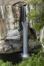 High Falls Waterfall Under Footbridge