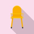 High feeding chair icon, flat style Royalty Free Stock Photo