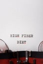 High fiber diet concept