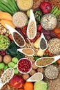 High Fibre Health Food Selection Royalty Free Stock Photo